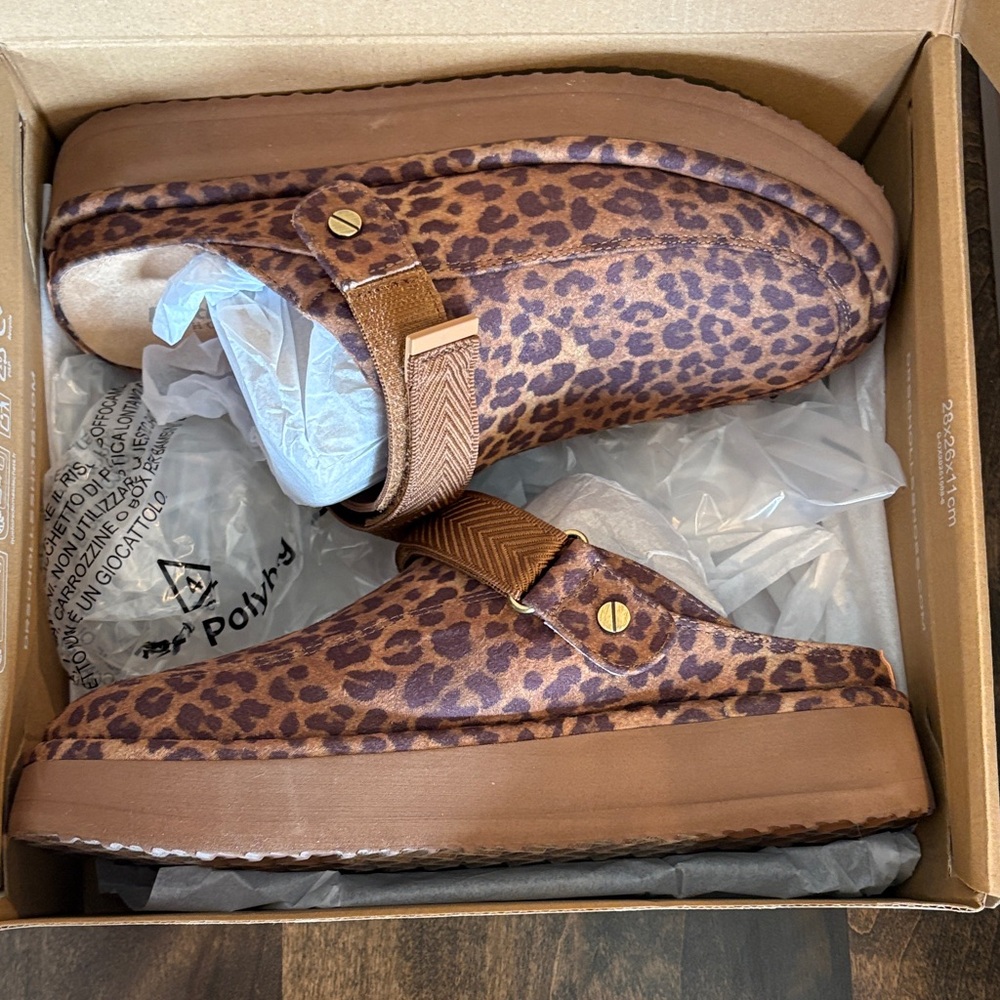 Dr. Scholl's Women’s Chill Time Adjustable Clog - Leopard - NWT Sz 8 - Picture 6 of 8